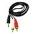 Kit com 10 Cabos P2 Stereo 2 x RCA, Gold, 1.8m Storm - Imagem 2