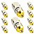 Kit com 10 Conectores RCA Fêmea Metal Gold Storm - Imagem 1