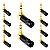 Kit com 10 Conectores P2 Stereo 90 Graus Preto Metal Gold Storm - Imagem 1