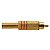 Kit com 10 Conectores Linha RCA Macho Metal Gold Vermelho Storm - Imagem 2