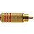 Kit com 10 Conectores Linha RCA Macho Metal Gold Vermelho Storm - Imagem 3