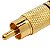 Kit com 10 Conectores Linha RCA Macho Metal Gold Preto Storm - Imagem 3