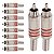 Kit com 10 Conectores Linha RCA Macho Metal Niquel Vermelho Storm - Imagem 1