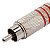 Kit com 10 Conectores Linha RCA Macho Metal Niquel Vermelho Storm - Imagem 3
