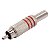 Kit com 10 Conectores Linha RCA Macho Metal Niquel Vermelho Storm - Imagem 2
