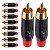 Kit com 10 Conectores Linha RCA Macho Vermelho Metal Storm - Imagem 1