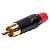 Kit com 10 Conectores Linha RCA Macho Vermelho Metal Storm - Imagem 2