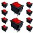 Kit com 10 Chaves Kcd4 4 Terminais Vermelha 15A 250VAC Storm - Imagem 1