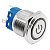 Botão On Off 19mm Prata 220V 3A com LED Azul 12V Storm - Imagem 2