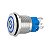 Botão On Off 19mm Prata 220V 3A com LED Azul 12V Storm - Imagem 3
