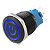 Botão On Off 19mm Preta 220V 3A com LED Azul 12V Storm - Imagem 3