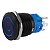 Botão On Off 19mm Preta 220V 3A com LED Azul 12V Storm - Imagem 2