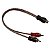 Cabo Audio Y 1 Fêmea x 2 Machos, Transparente. 20cm Automotivo Storm - Imagem 3