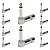 Kit com 10 Conectores P10 Macho Linha Mono 90 Graus Metal Ponta Gold Storm - Imagem 1