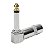 Kit com 10 Conectores P10 Macho Linha Mono 90 Graus Metal Ponta Gold Storm - Imagem 2