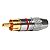 Kit com 10 Conectores Linha RCA Macho Profissional Vermelho Storm - Imagem 2
