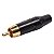 Kit com 10 Conectores Linha RCA Macho Preto Metal Storm - Imagem 2