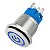 Botão On Off 16mm Prata 220V 3A C/ LED Azul 12V Storm - Imagem 1
