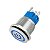 Botão On Off 16mm Prata 220V 3A C/ LED Azul 12V Storm - Imagem 3