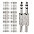 Kit com 50 Conectores P10 Macho Linha Stereo Niquel com Mola Storm - Imagem 1