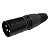 Kit com 10 Conectores XLR Macho Linha Preto Metalico Storm - Imagem 2