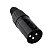 Kit com 10 Conectores XLR Macho Linha Preto Metalico Storm - Imagem 3
