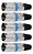 Kit com 5 Conectores XLR Macho Linha Azul Metalico Storm - Imagem 1
