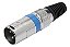 Kit com 5 Conectores XLR Macho Linha Azul Metalico Storm - Imagem 2