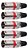 Kit com 5 Conectores XLR Macho Linha Vermelho Metalico Storm - Imagem 1