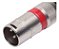 Kit com 5 Conectores XLR Macho Linha Vermelho Metalico Storm - Imagem 2