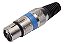 Kit com 5 Conectores XLR Femea Linha Azul Corpo Metalico Storm - Imagem 2