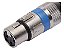 Kit com 5 Conectores XLR Femea Linha Azul Corpo Metalico Storm - Imagem 3