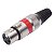 Kit com 5 Conectores XLR Femea Linha Vermelho Corpo Metalico Storm - Imagem 2
