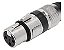 Kit com 5 Conectores XLR Femea Linha Preto Corpo Metalico Storm - Imagem 3