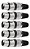Kit com 5 Conectores XLR Femea Linha Preto Corpo Metalico Storm - Imagem 1