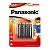 Pilha Alcalina AAA Palito Sm-4 Lr03xab/4b192 Panasonic - Imagem 1
