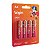 Kit com 4 Pilhas De Zinco Carvao AA Pequena R06 Elgin - Imagem 1