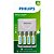 Kit com 1 Carregador e 4 Pilhas AA Pequena SCB Philips - Imagem 1