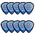 Kit com 10 Palhetas Grl At-r16134 Drip Gota 2,00 Mm (azul) R21018 Bori - Imagem 1