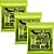 Kit com 3 Cordas Guitarra 010/046 Regular Slink Niquel Ernie Ball - Imagem 2