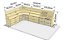 Organizador Modular em MDF com 8 Módulos 2 Andares em "L" 900mmCx600mmLx300mmA - Imagem 4
