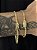 Pulseira Cadeado Duplo 3,5mm - Banhado a Ouro - Imagem 1