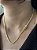 Colar Cadeado Duplo 3,5mm - Banhado a Ouro - Imagem 1