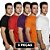Kit 5 Peças Camiseta Básica 100% Algodão Lisa Masculina - Imagem 3