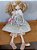 Boneca De Pano Artesanal Vestido De Flores 48 Cm - Imagem 3