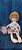 Boneco Artesanal Astronauta Com Ursinho Na Nave - Imagem 3