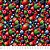 Tecido Tricoline Digital, Estampa 3D de Frutas Vermelhas, Morango, Mirtilo e Framboesa 50cm x 150cm Caldeira - Imagem 1
