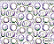 Tecido Tricoline Digital Lavanda e Aros 50x150cm Fernando Maluhy Coleção Lavanda - Imagem 1
