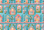 Tecido Tricoline Digital Coleção Quilted Garden Casinhas 50x150cm Fernando Maluhy Azul Turquesa e Rosa - Imagem 4