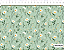 Tecido Tricoline Digital Coleção Pataquada Tema Floral Margaridas 50x150 cm Verde Menta Fernando Maluhy - Imagem 1